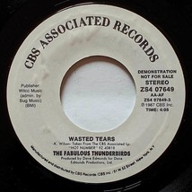 The Fabulous Thunderbirds - &quot;Wasted Tears&quot; 7&quot; 45 rpm Demo/Promo on CBS A... - £4.54 GBP