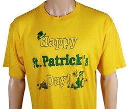 Vtg 80s St. Patrick&#39;s Day T-SHIRT 50/50 Xl Jerzees Made In Usa ! Leprechaun Beer - £17.80 GBP