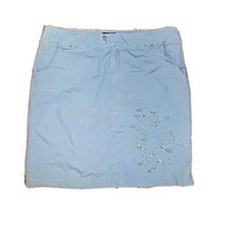 Torrid Skirt Olive Women Ruched Size 20 Cotton Short Embroidered - $22.77