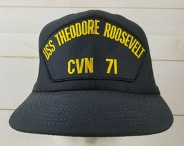 Vintage USS Theodore Roosevelt CVN 71 Patch NAVY Cap Snap Back Hat Made ... - £14.83 GBP
