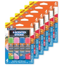 Elmers Scented Glue Sticks, Washable, Clear, Assorted Scents, 6 Grams, 6 Packs o - £25.02 GBP