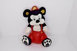 Vintage Classic Toy Company Fireman Bear Plush 12&quot; Stuffed Animal Red Ov... - £11.66 GBP