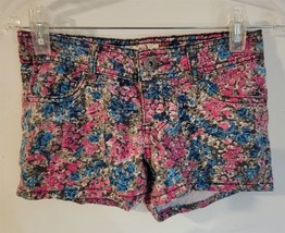 Womens 1 SO Multicolor Flower Denim Jean Shorts - £8.56 GBP