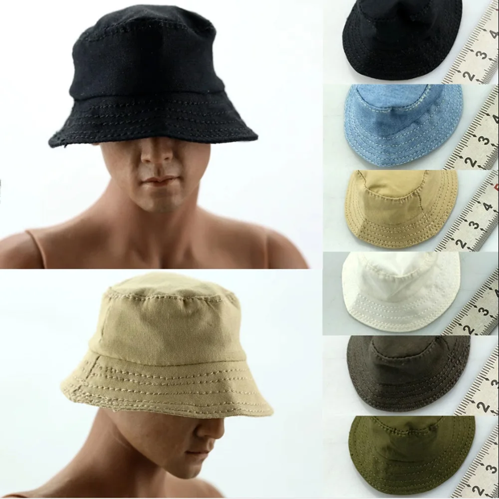 6 Colors 1/6 Male/Female Soldier Classic Bucket Hat Casual Dress Accessories Fit - £14.77 GBP