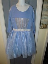 Disney Frozen 2 Elsa Soft Tulle With Shimmer Cape Dress Size 8 Girl&#39;s NEW - £26.19 GBP