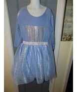 Disney Frozen 2 Elsa Soft Tulle With Shimmer Cape Dress Size 8 Girl&#39;s NEW - £26.03 GBP