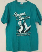The Sword in the Stone t-shirt men Lg  100%cotton print both sides Gilda... - $15.83