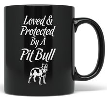 PixiDoodle Pit Bull Dog Lover Coffee Mug (11 oz, Black) - £20.29 GBP+