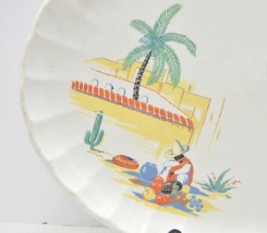 Vintage W.S. George Bolero small platter ruffle edges Mexican theme - £3.10 GBP