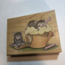 House Mouse BIRTHDAY CUPCAKES 2003 Rubber Stamp Stampabilities HMJR1007 - $20.53
