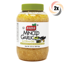 2x Jars Badia Minced Garlic Ajo Finamente Picado Olive Oil | Gluten-Free... - $41.51