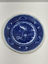 Flow Blue Adams Ironstone 9” Plate ~ W. Adams &amp; Co. Made in England Vintage RARE - £38.55 GBP