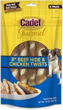 Gourmet Beef Hide Twist Chew Sticks, Long Lasting &amp; Natural Chew Treats ... - $30.68