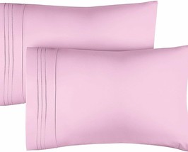 CGK Linens Queen Size Pillow Cases (20” x 30”) - Soft, Premium Quality Pink New - £19.31 GBP