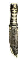 Vintage GLOBEMASTER 61470/M Fixed Blade Bowie Knife W/ Sheath W. Germany - $925.16 MXN