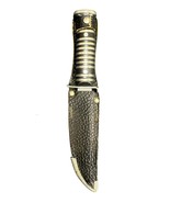 Vintage GLOBEMASTER 61470/M Fixed Blade Bowie Knife W/ Sheath W. Germany - $925.16 MXN