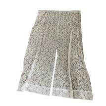 White Floral Lace Curtain Panels - Set of 2 - 78&quot; Long - Elegant &amp; Airy ... - £20.59 GBP