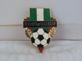 Team Nigeria Soccer Pin - 1994 World Cup by Peter David - Flag and Ball - £11.86 GBP