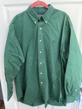 Polo Ralph Lauren Shirt Mens Sz L Hunter Green L/S Blake Button Down Oxford - £14.42 GBP