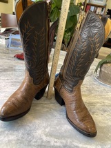 Laramie Hand Made cowboy boots in  brown Exotic leather  - $325.00
