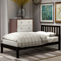 Wood Platform Bed with Headboard/Wood Slat Support,Twin (Espresso) - £143.33 GBP