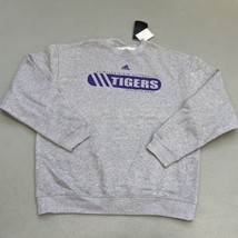 NWT Adidas LSU Tigers Athletic Dept Sweatshirt Gray Purple Stripes Size Medium - $37.61