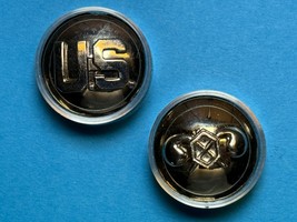 1946-1962, CHEMICAL, COLLAR DISKS TYPE IIIB, ENLISTED, SILVER, DOMED - $21.02 CAD