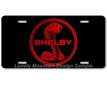 Shelby Cobra Inspired Art Red on Black FLAT Aluminum Novelty License Tag... - £14.07 GBP