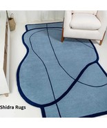 Irregular Shape Rugs, Pure New Zealand Wool Hand Tufted Rug, Modern Desi... - $250.00+