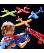4 Pack Foam Airplane Launcher, Outdoor Glider Plane Toys With 2 Flight M... - £36.51 GBP