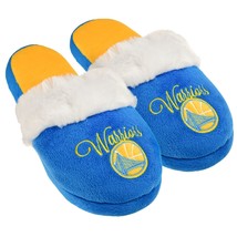 Golden State Warriors Womens Colorblock Fur Slide Slippers NBA - £17.54 GBP