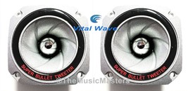 Pair 3&quot; inch Silver Super Bullet Horn TWEETER Speakers Car Audio Home Stereo - £15.17 GBP