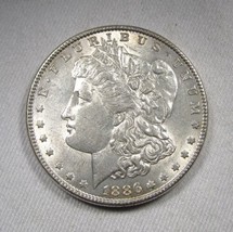 1886 Silver Morgan Dollar CH AU Coin AN375 - £38.78 GBP