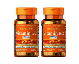Vitamin K-2 MenaQ7 50 mcg, 120 Softgels  Healthy Bone Supplement - £20.45 GBP