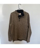 Wrangler Fleece Pullover Sweater Quarter Zip Men M Long Sleeve Heathered... - $473.47 MXN