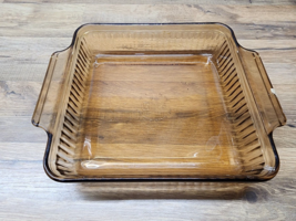 Vintage Anchor Hocking 1452 Ribbed Baking Dish - 8" x 8" Oven Proof - SHIPS FREE - $22.97