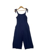 Tommy Bahama Jumpsuit Womens Small Blue Linen Tie Shoulder Coastal Cotta... - $54.14 CAD