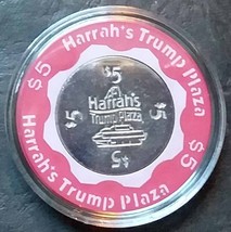 (1) $5. Harrah&#39;s Trump Plaza CASINO CHIP - Atlantic City, New Jersey - 1984 - $29.95