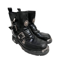 Harley Davidson Motorcycles Distortion Mens Black Leather Biker Zip Boot... - £132.99 GBP