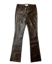 Paige women's bootcut low rise denim leather pants size S - $5,957.61 MXN
