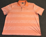 Greg Norman Tasso Elba Play Dry Golf Polo Shirt Orange Striped Men&#39;s Siz... - £13.25 GBP