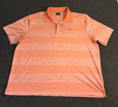 Greg Norman Tasso Elba Play Dry Golf Polo Shirt Orange Striped Men&#39;s Size 2XL - £13.09 GBP