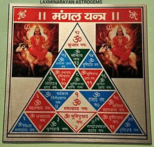 Shri Shree Mangal Yantra Mars Yantram Energised For Luck In Business And... - £11.71 GBP