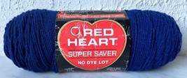 Red Heart Super Saver Worsted Medium Weight Yarn - 1 Skein 8 Oz Soft Navy #387 - £7.54 GBP