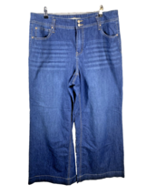 Cato Wide Flare Leg Jeans Size 18W Medium Wash Denim Womens Stretch Hi R... - $39.29
