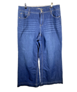Cato Wide Flare Leg Jeans Size 18W Medium Wash Denim Womens Stretch Hi R... - $53.73 CAD