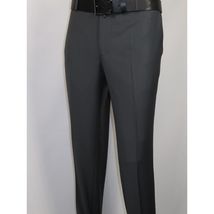 Men's MONO Turkey Slacks 100% Wool Plain Front Regular Fit 2501-06 Charcoal Gray image 4