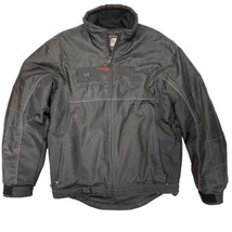 Drift Racing Snowmobile Jacket Mens M Black/Black Logo Spellout Zip-Out Liner - £31.26 GBP