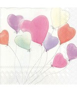 IHR Cocktail Paper Napkins, 5 x 5-In Love Is In The Air White - $12.11 CAD