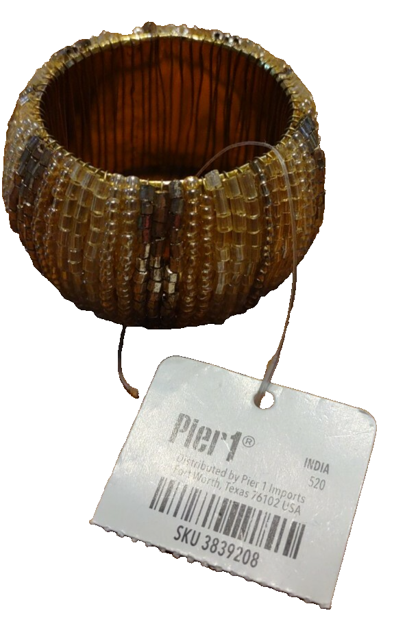 Pier 1 Napkin Holder Gold Colr-Very Rare-Brand New-SHIPS N 24 HOURS - $29.58